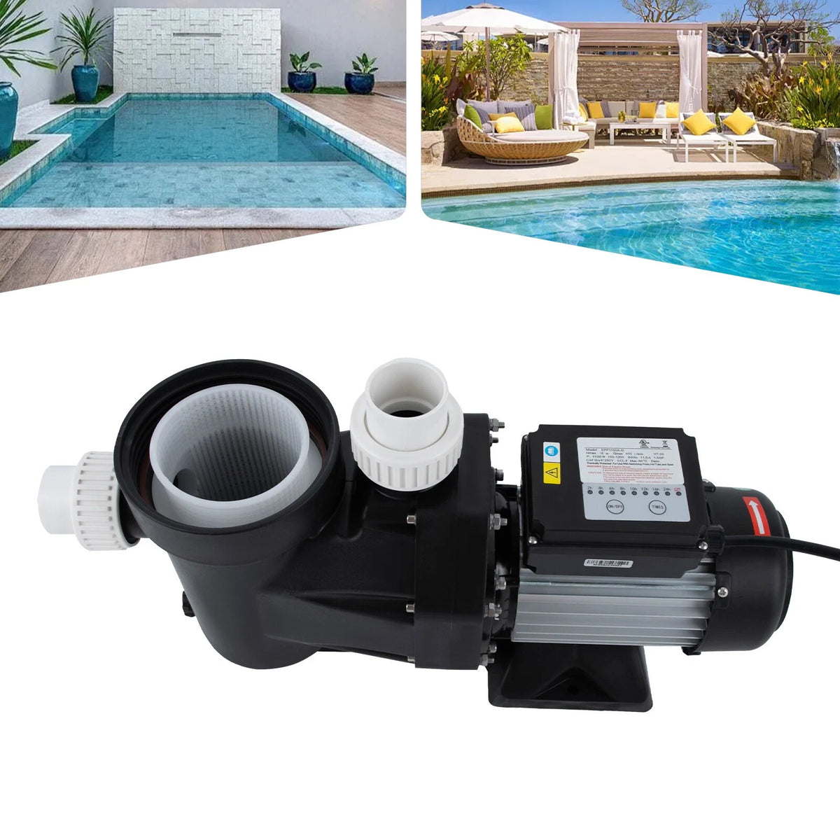 1.5HP Single Speed Pool Pump for Ground Pools (110V)