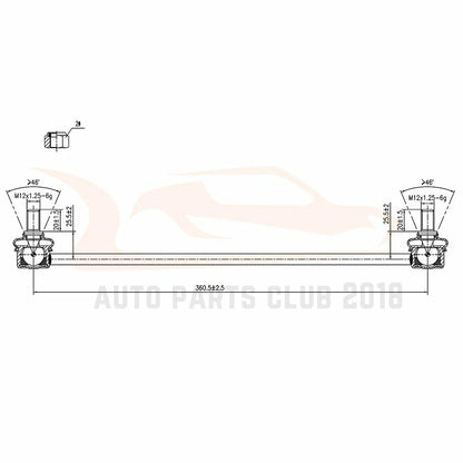 Set of 8 Suspension Control Arms Tie Rods Sway Bars for Toyota Yaris (2007–2008)