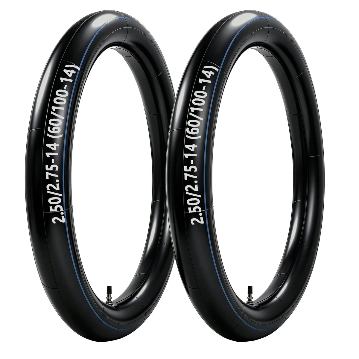 2X Heavy Duty Inner Tubes for Dirt Bikes 60/100-14 TR4 Valve