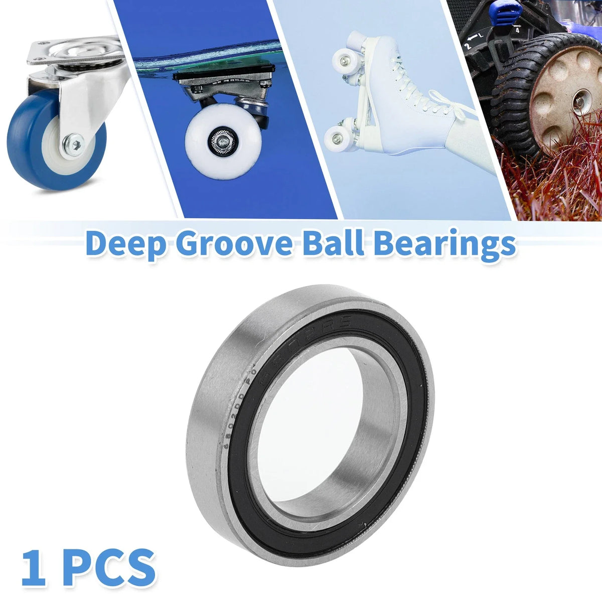 Deep Groove Ball Bearing 6802DD for Scooter Skateboard Wheel (15x24x5mm)