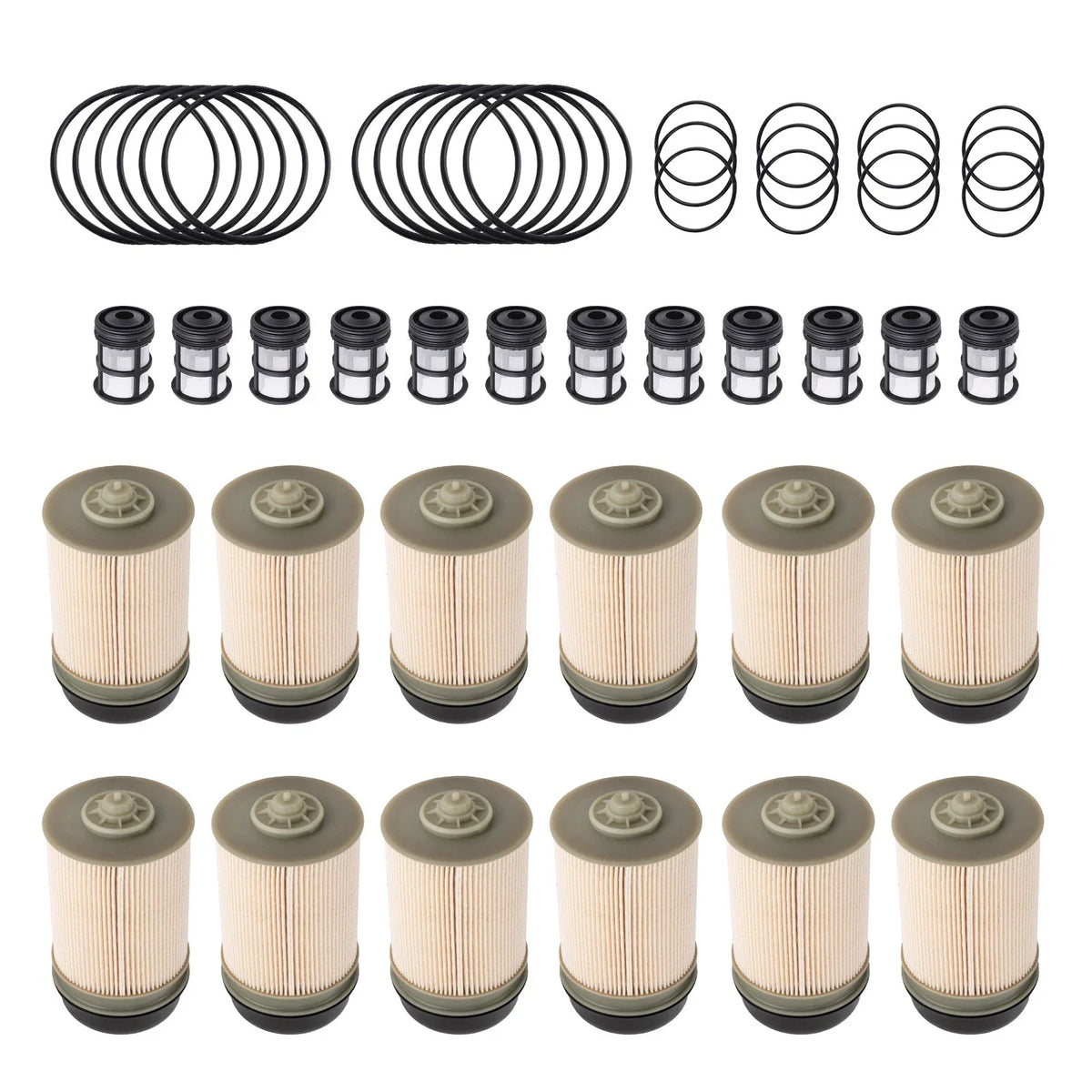Set of 12 Diesel Fuel Filters for Freightliner Detroit DD13/DD15/DD16