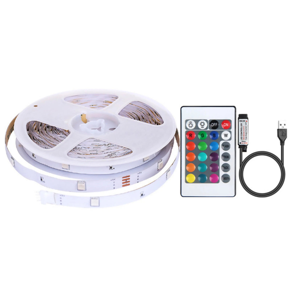 16ft RGB LED Strip Lights for TV Cabinet Kitchen Decoration