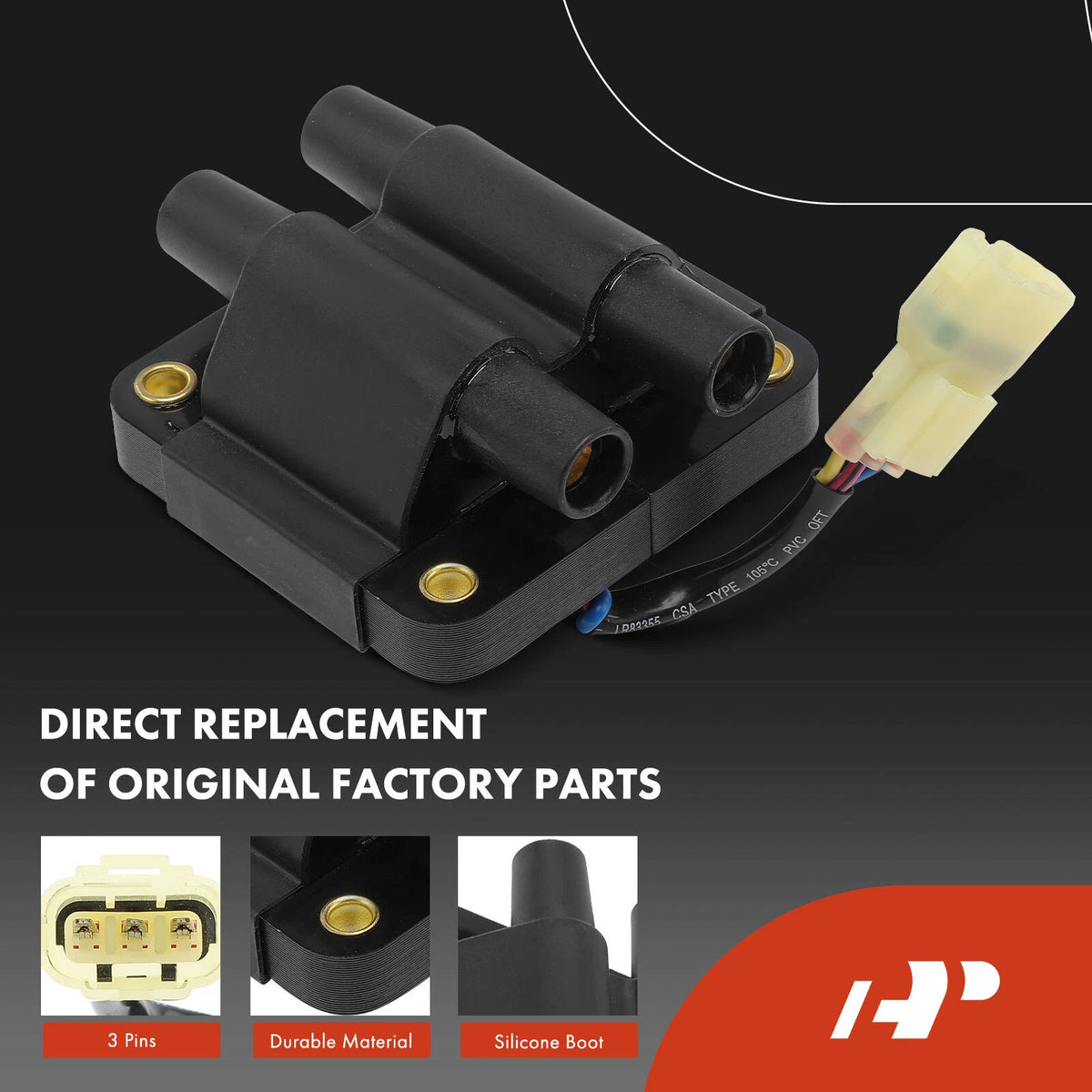 1x Ignition Coil & 4x Iridium Spark Plugs for Subaru Impreza (22433AA230, 22433AA240, UF160)