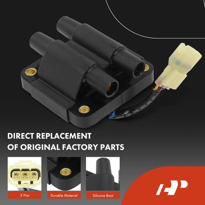 1x Ignition Coil & 4x Iridium Spark Plugs for Subaru Impreza (22433AA230, 22433AA240, UF160)