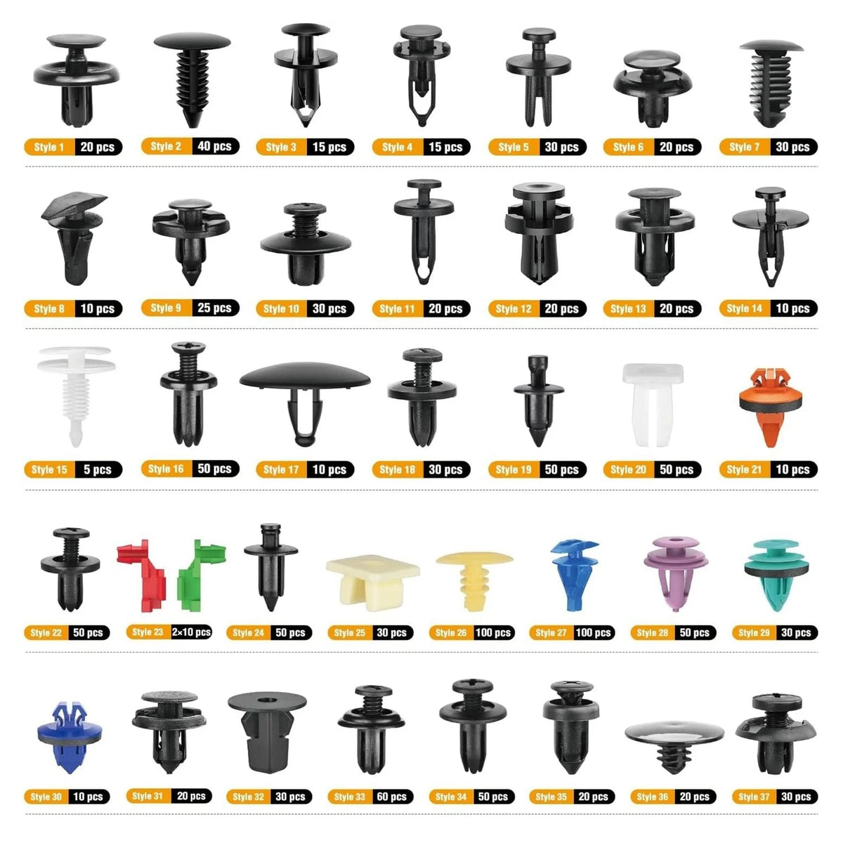 Set of 4 Auto Fasteners Trim Clips for BCK22330K