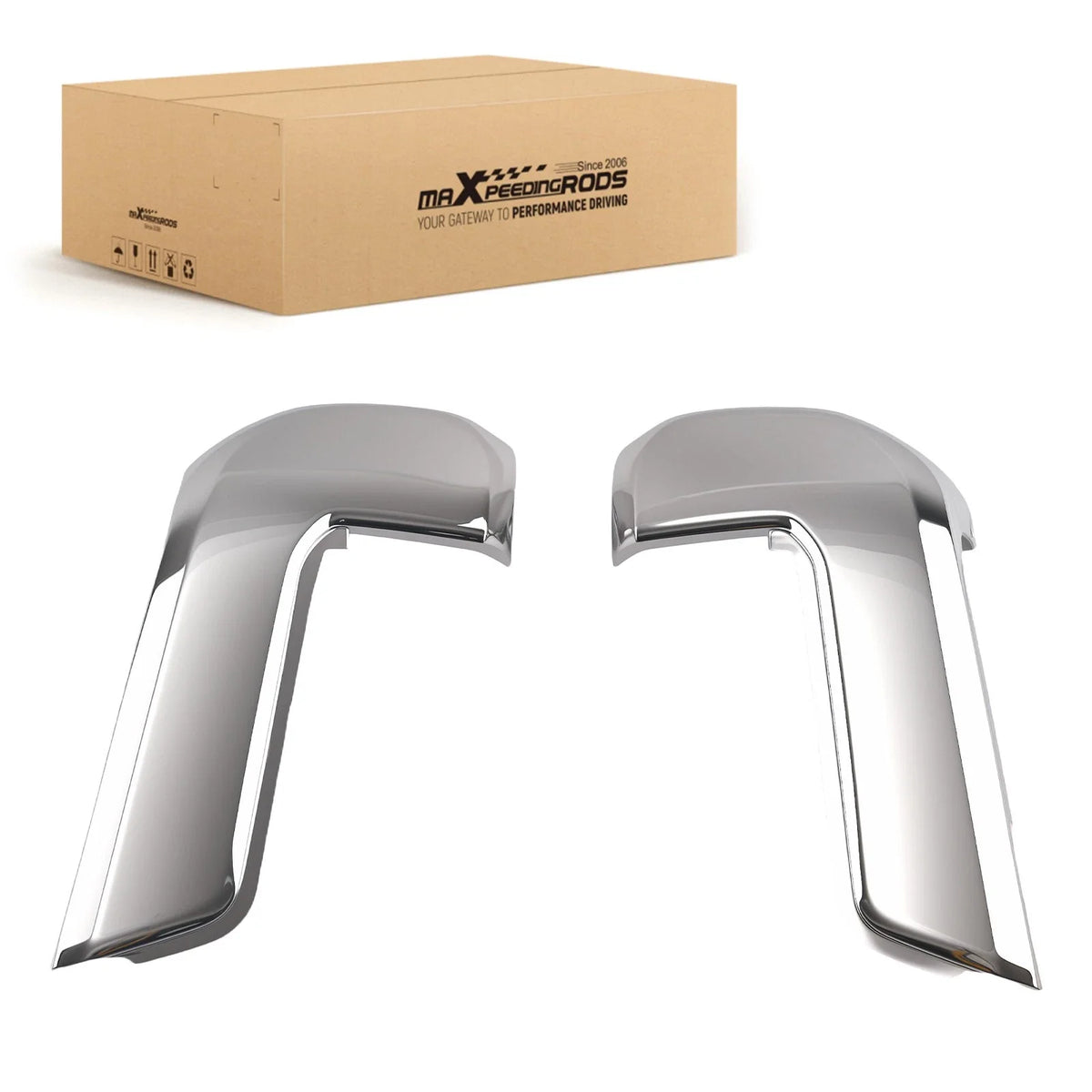 Set of 2 Chrome Bumper Ends for Toyota Tacoma (2016–2023)