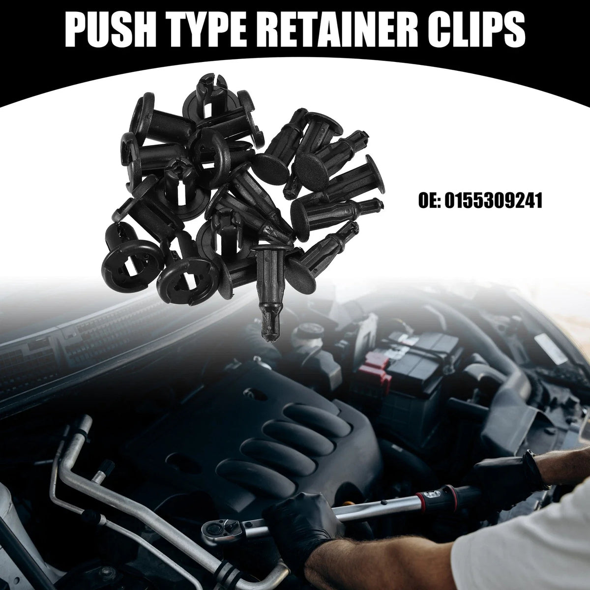 10 Pcs Push Type Retainer Clips No. 0155309241 for Nissan 350Z (2003–2009)
