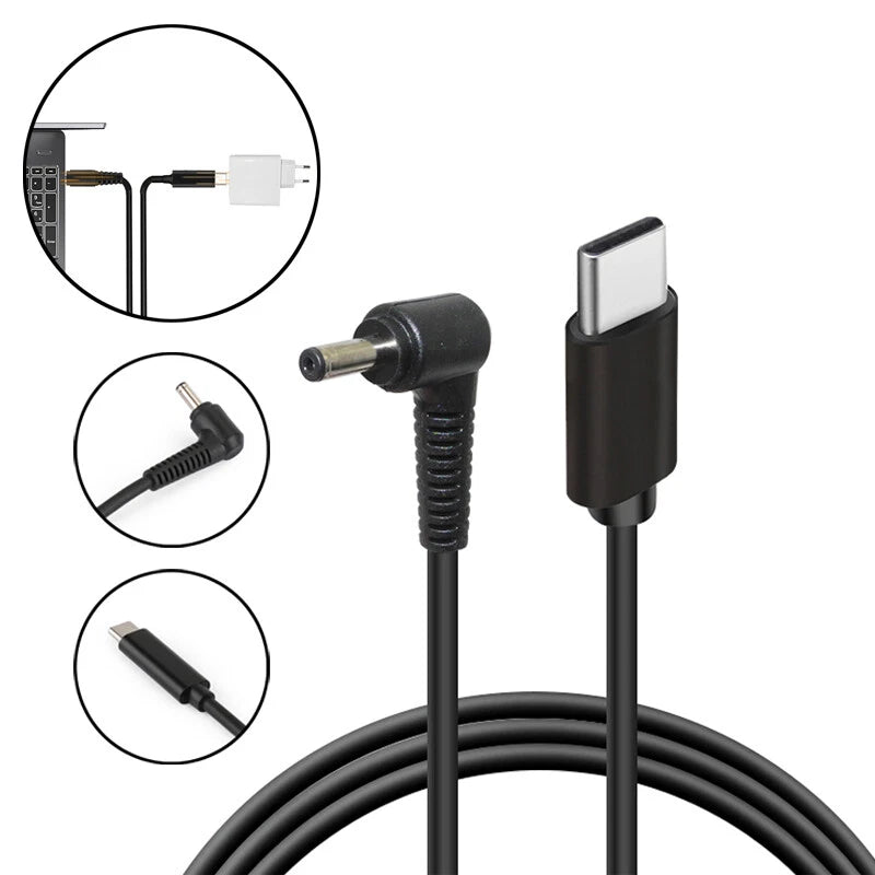 USB-C to 4.01.35mm DC Tip PD Converter Cable for ASUS Laptops (W003-A082)