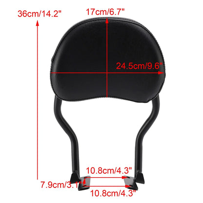 Passenger Sissy Bar Backrest for Royal Alloy GP250 Sidecar (2023) - Black