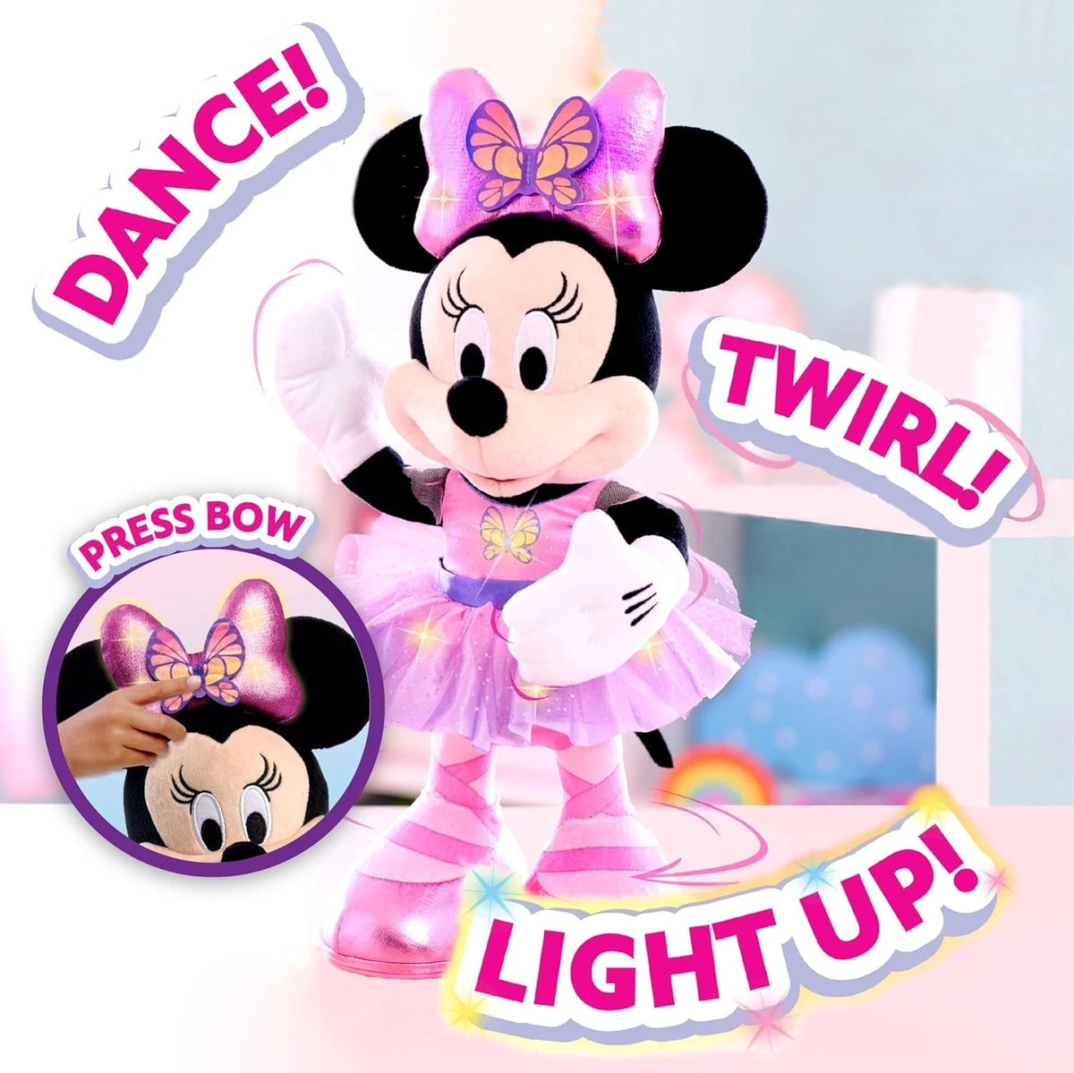 Butterfly Ballerina Minnie Mouse Plush Doll with Lights and Sounds