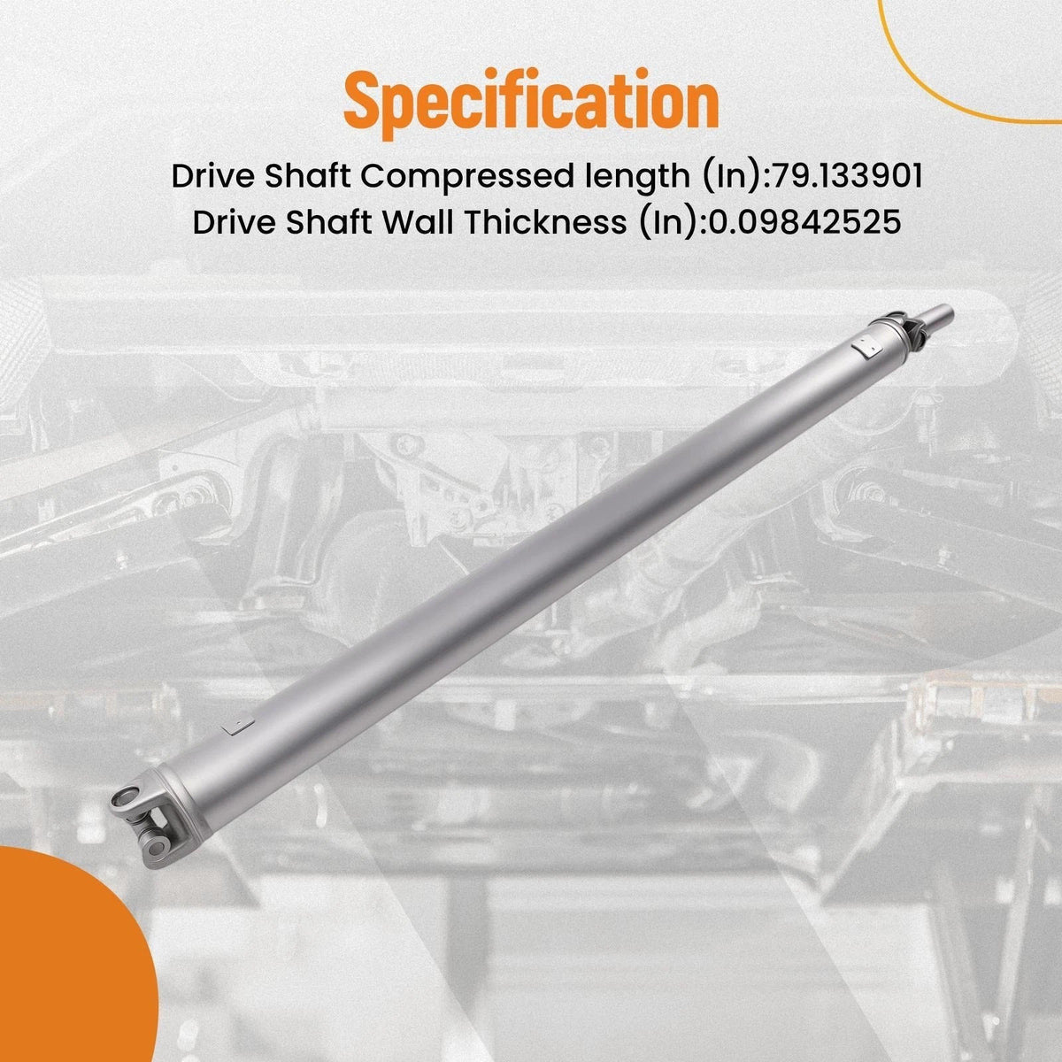 Propeller Drive Shaft Rear for Chevy Silverado 2500 HD (2007–2010)