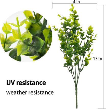 Set of 8 UV Resistant Artificial Boxwood Shrubs for Landscaping