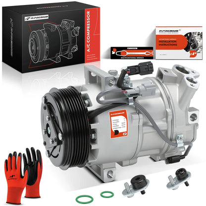 A-Premium AC Compressor with Clutch for Nissan Sentra (2013–2019) 926003SH0A, 926003SH1A, 926003SH1B, 97585