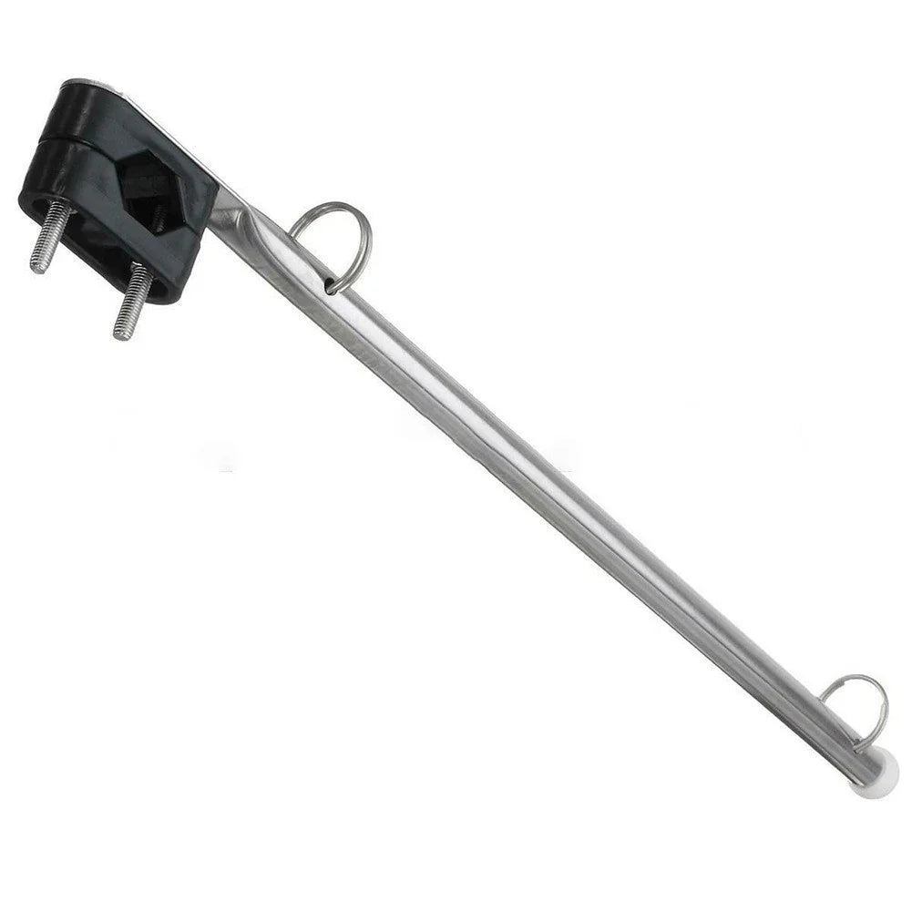 Stainless Steel Rail Clamp Flag Staff Pole for Boat Marine Yacht (15")