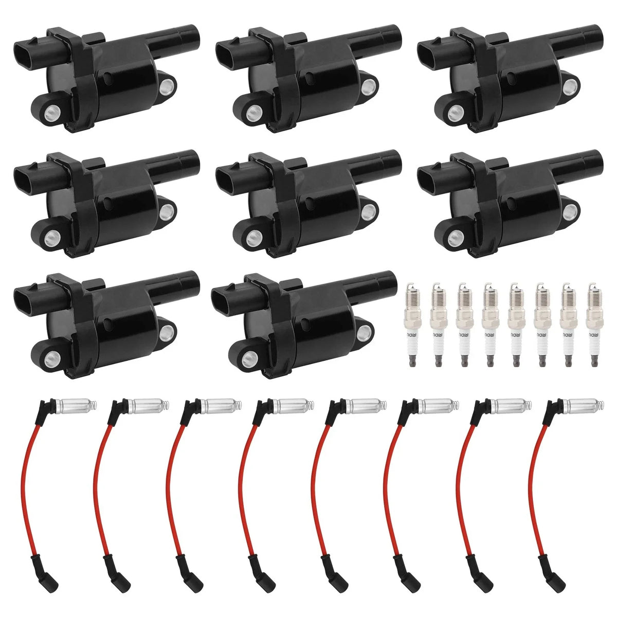 8x Ignition Coil & Spark Plugs for Chevy Silverado GMC Sierra 1500 (2005–2019)