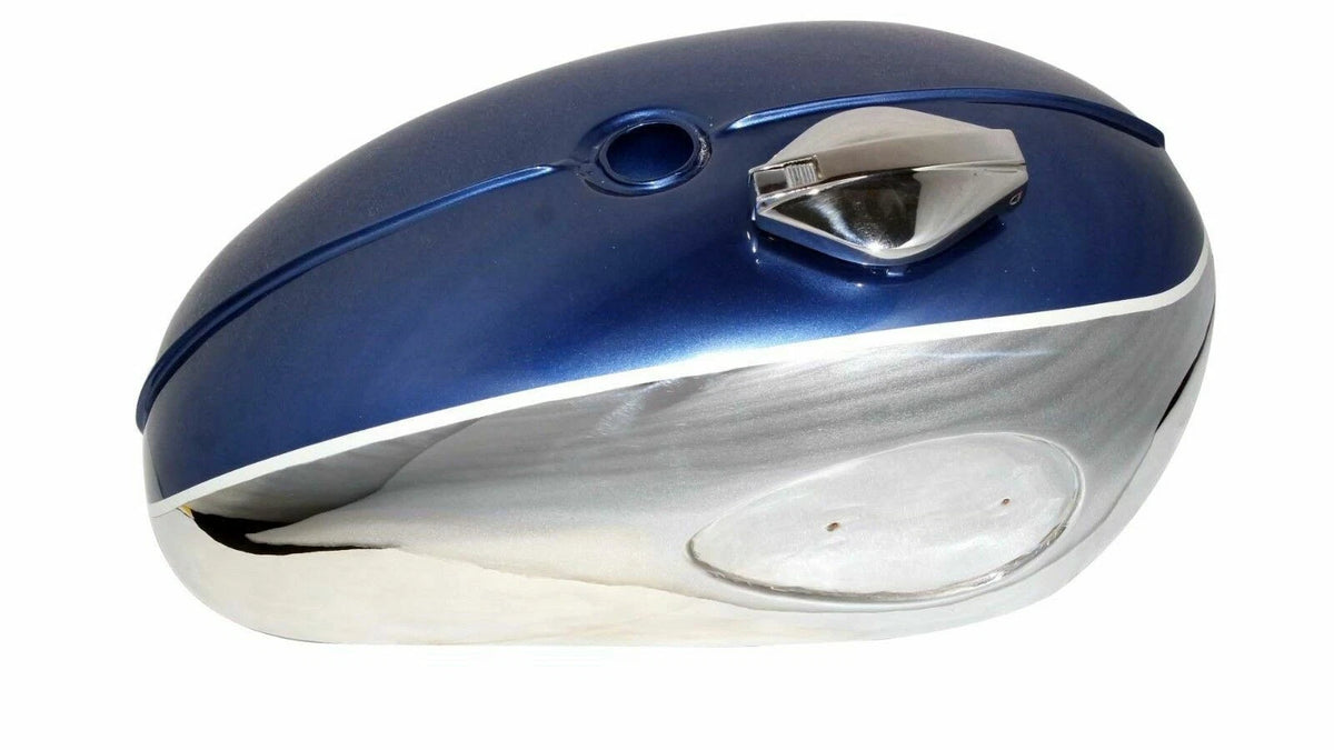 Petrol Fuel Tank with Cap for BSA Thunderbolt A65 (1960) - Blue Painted, Chrome