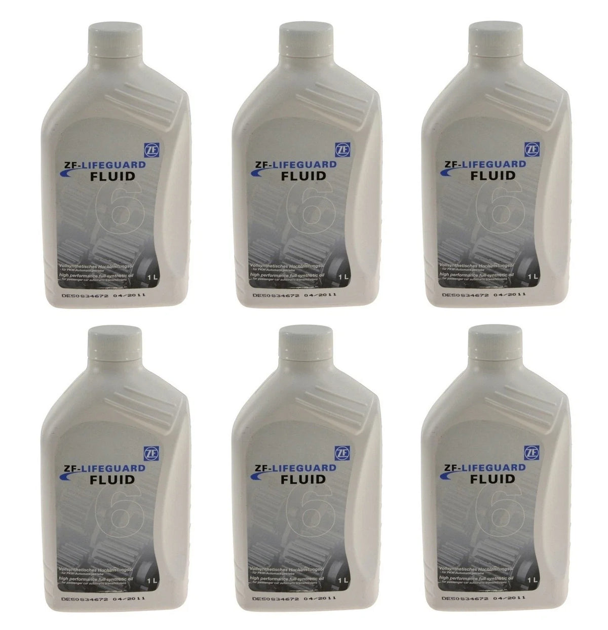 Set of 6 Auto Trans Fluids ZF for Audi A8 Quattro S6 BMW E82 E88 Land Rover LR3