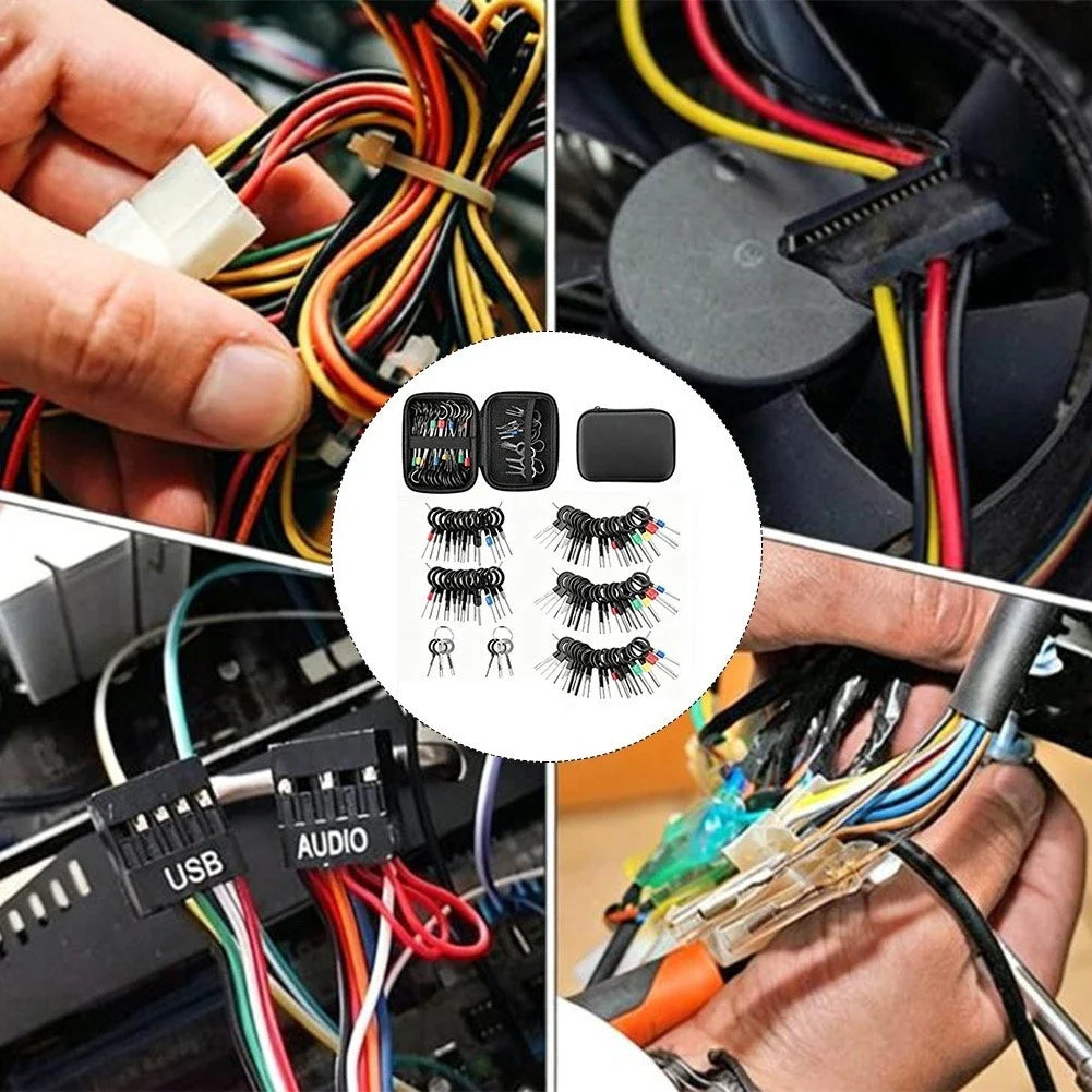 82PCS Wiring Harness Terminal Removal Tool Kit for Automotive Use