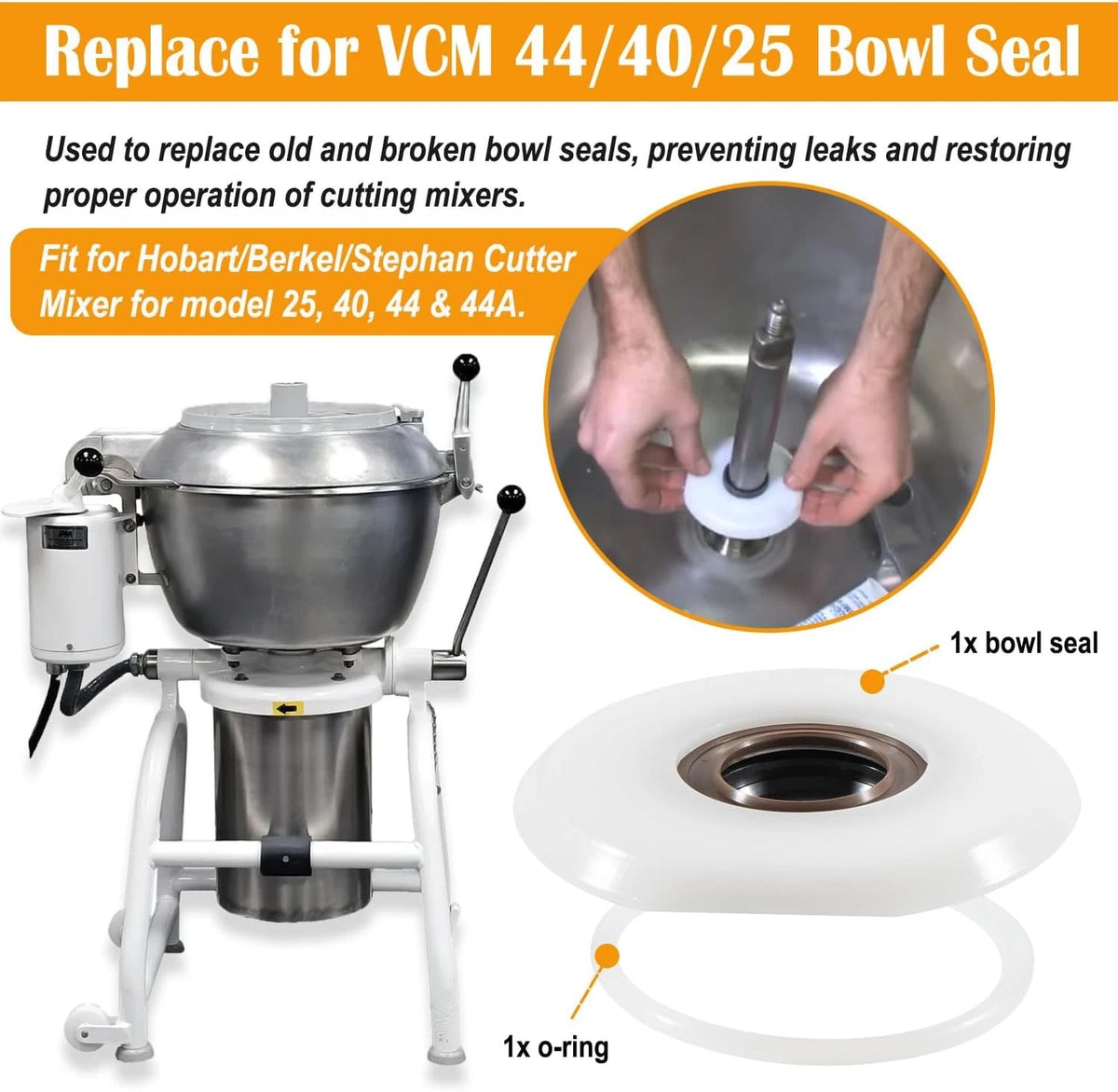 Bowl Seal with O-Ring for Berkel/Stephan/Hobart (0180)