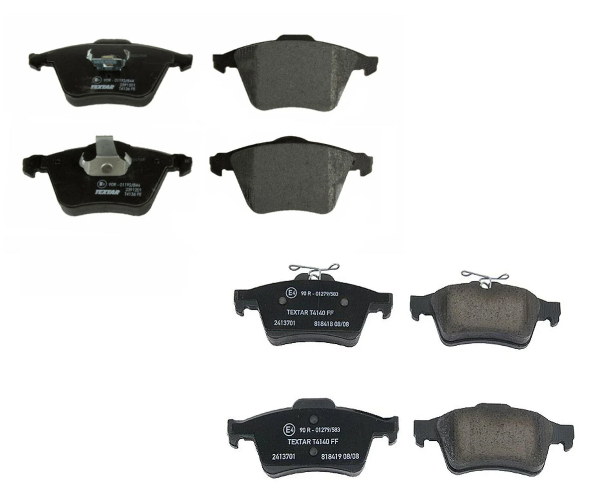Set of 4 Textar Brake Pads for Mazda 3, Saab 9-3, Volvo C70, S40, V50