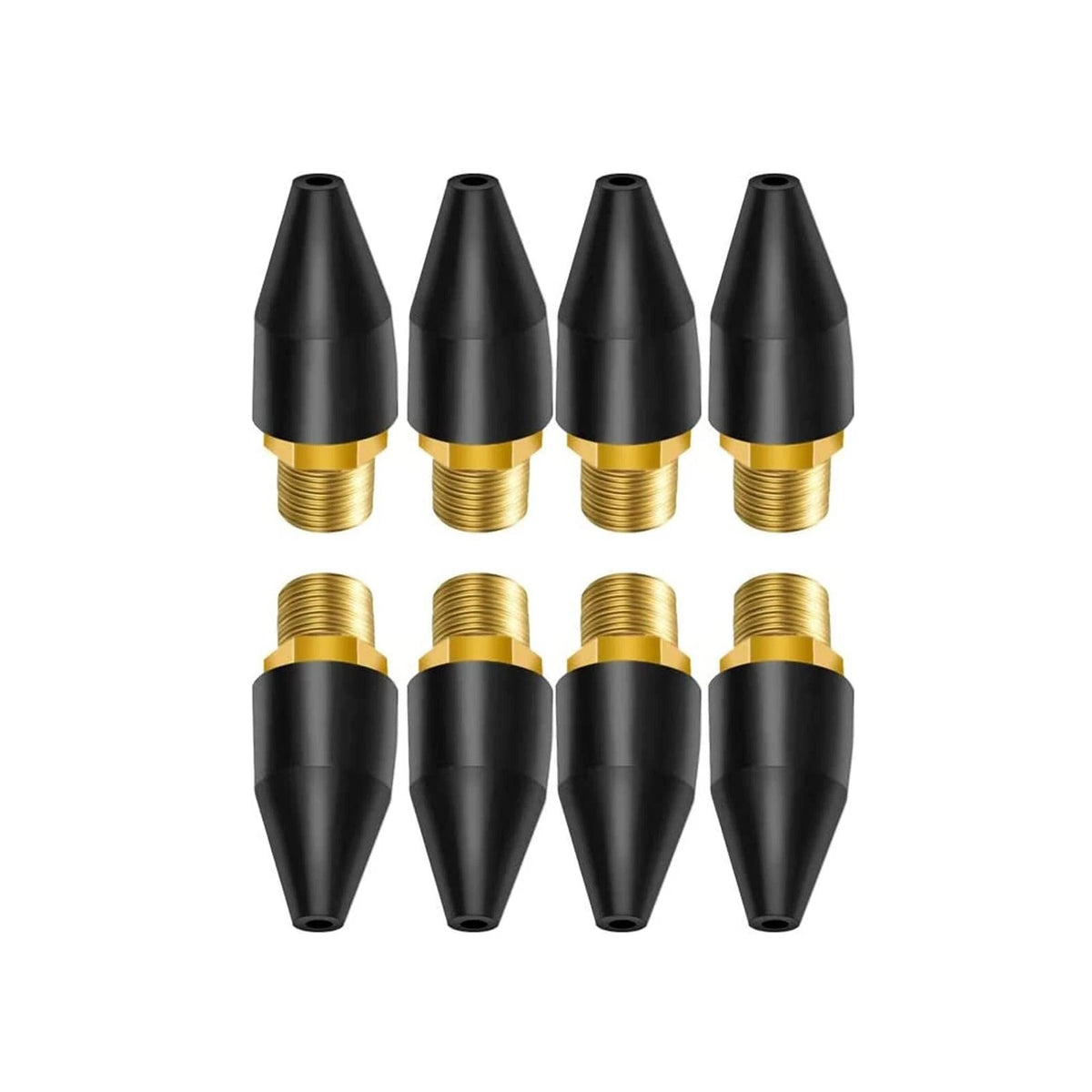 8PCS Black Rubber Air Tool Nozzle Tips for Blow Gun