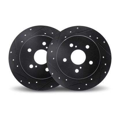 Rotor Set for Lincoln MKX (2007–2010) ALX-PAU-DF-8002-54197-CLA2, Drilled & Slotted