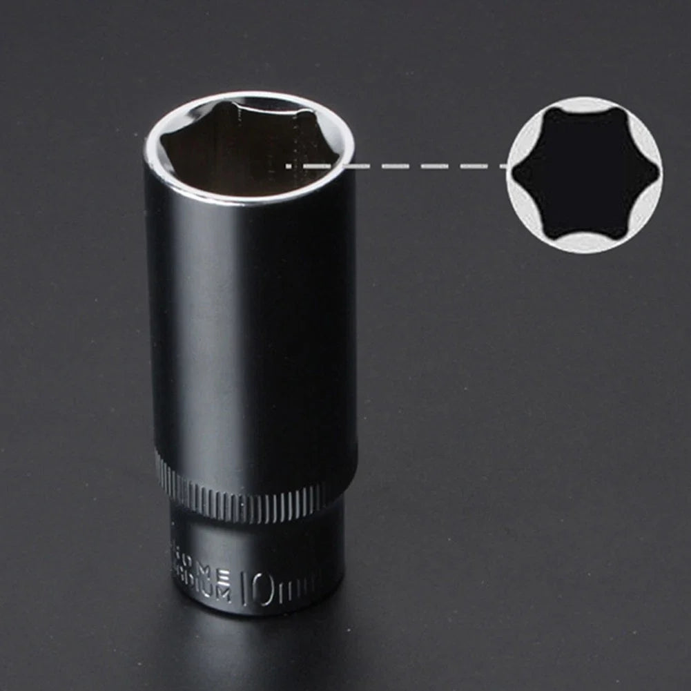 10mm 1/4in Square 6 Point Drive Socket for DIY Repair Tool