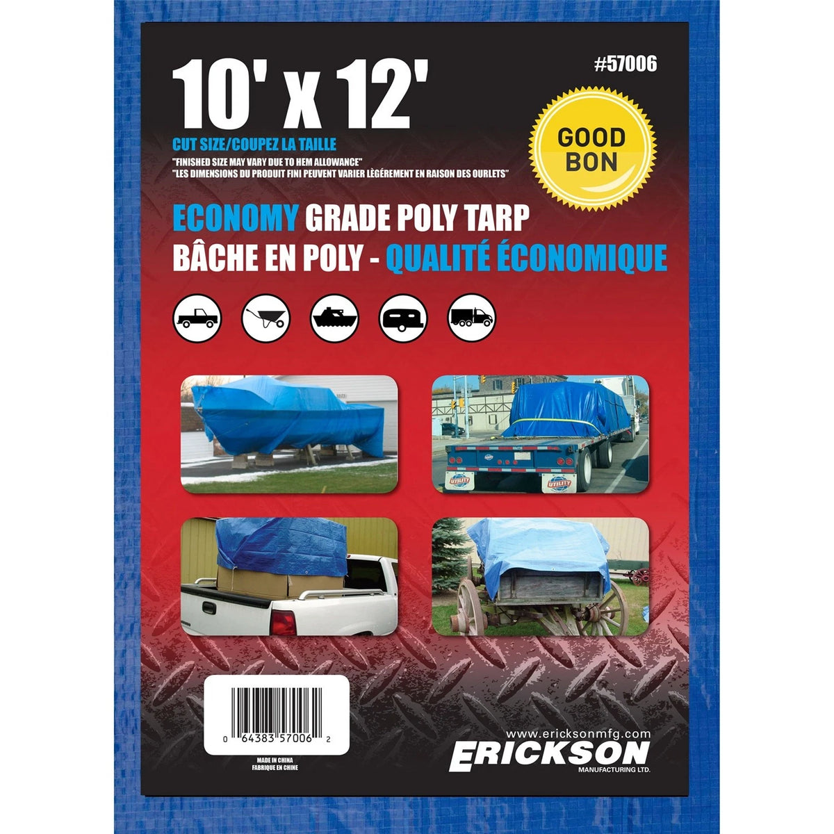 Set of 2 Tarpaulins 10' x 12' for Universal (57006)