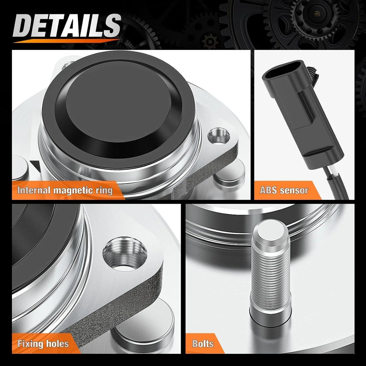 2X Front Wheel Hub Bearing for Chevy Silverado GMC Sierra 1500 Yukon (1999–2006)
