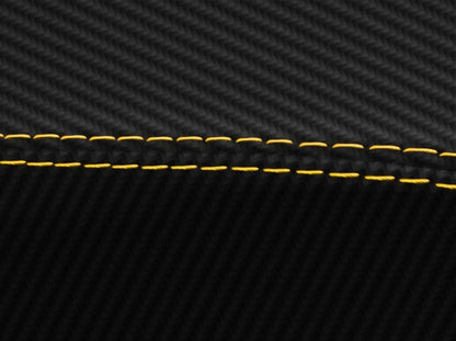 Console Lid Cover for Toyota Supra (1986–1992) Carbon Fiber Yellow Stitch