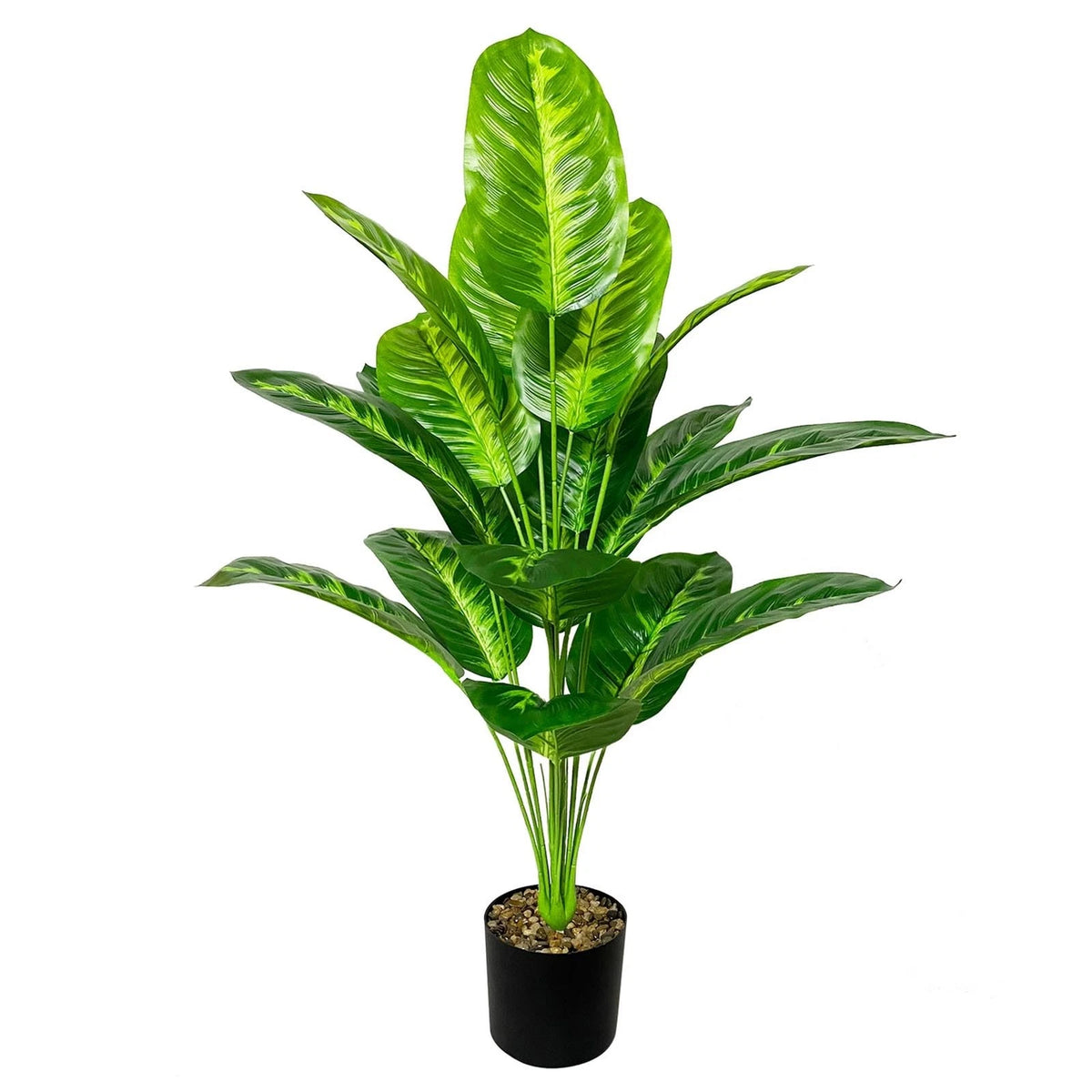 Large Faux Tropical Floor Plant for Home Decor (No Part Numbers)