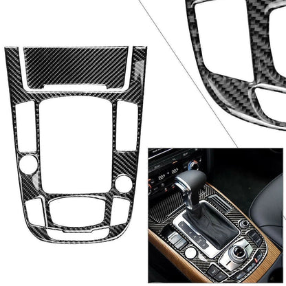2X Carbon Fiber Gear Shift Box Panel Cover Trim for Audi A4 A5 Q5 (2013–2018)