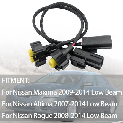 2Pcs Headlight Wiring Harness Socket Adapter for