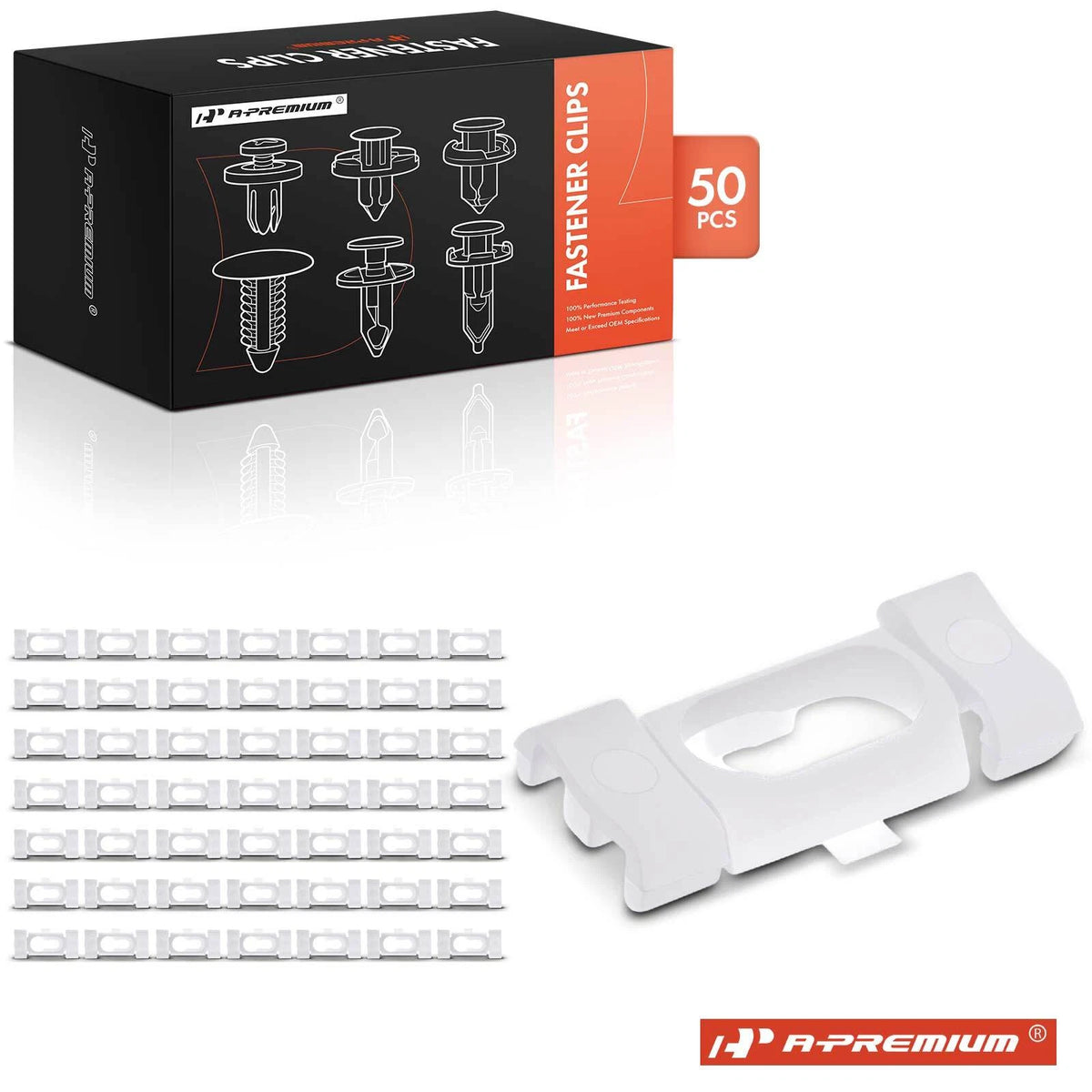 50Pcs Nylon Quarter Belt Reveal Moulding Clip Fasteners for GM (20199675, 14642)