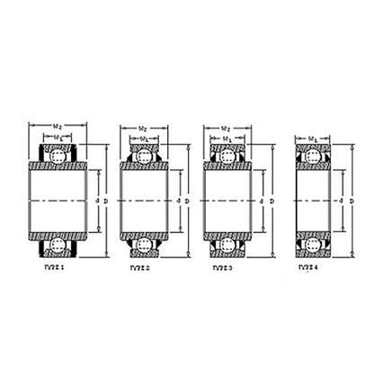 Cylindrical Square Bore Tractor Disc Bearing for CAT