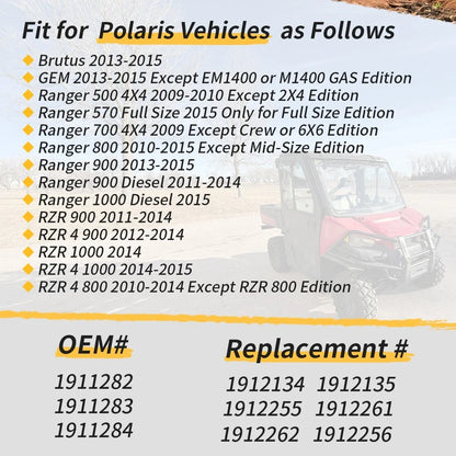 Front Left Right Brake Caliper & Pads for Polaris RZR 900 2011–2014, RZR 1000 2014