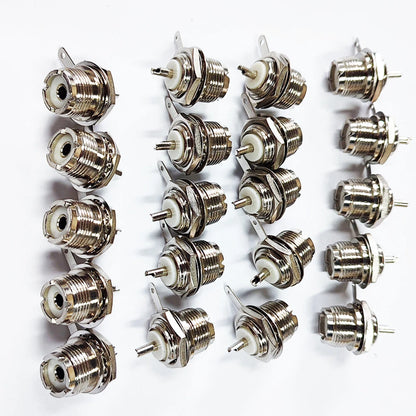 20Pcs SO-239 Female UHF Jack Round Solder Chassis Mount Connector