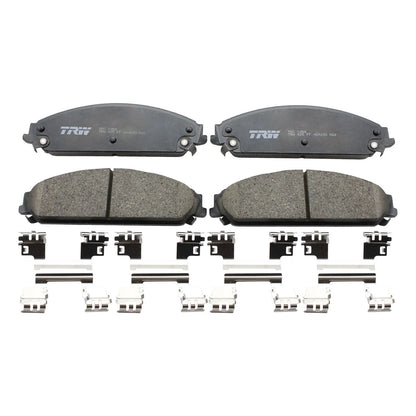 Set of 4 TRW Pro Front Ceramic Brake Pads for Dodge Challenger Charger Magnum Chrysler 300 (2005–2010)