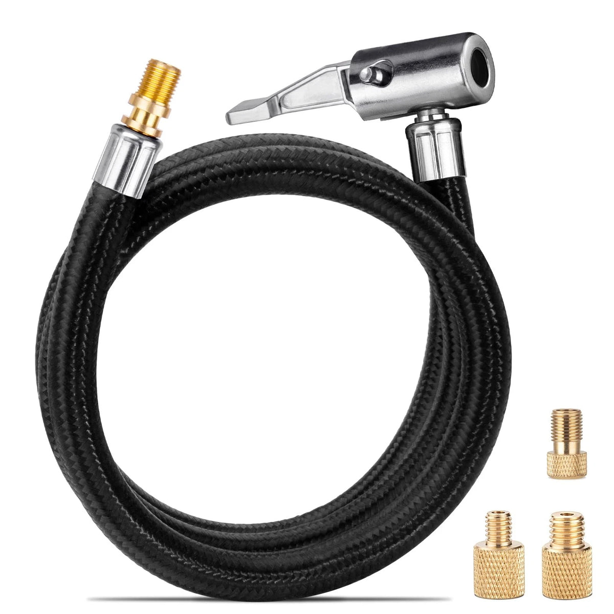 31 Inch Tire Inflator Hose Lock On Air Chuck Schrader Valve Adapter for Car Truck