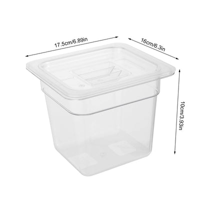 Set of 8 Clear Food Pans with Lids for Commercial Storage