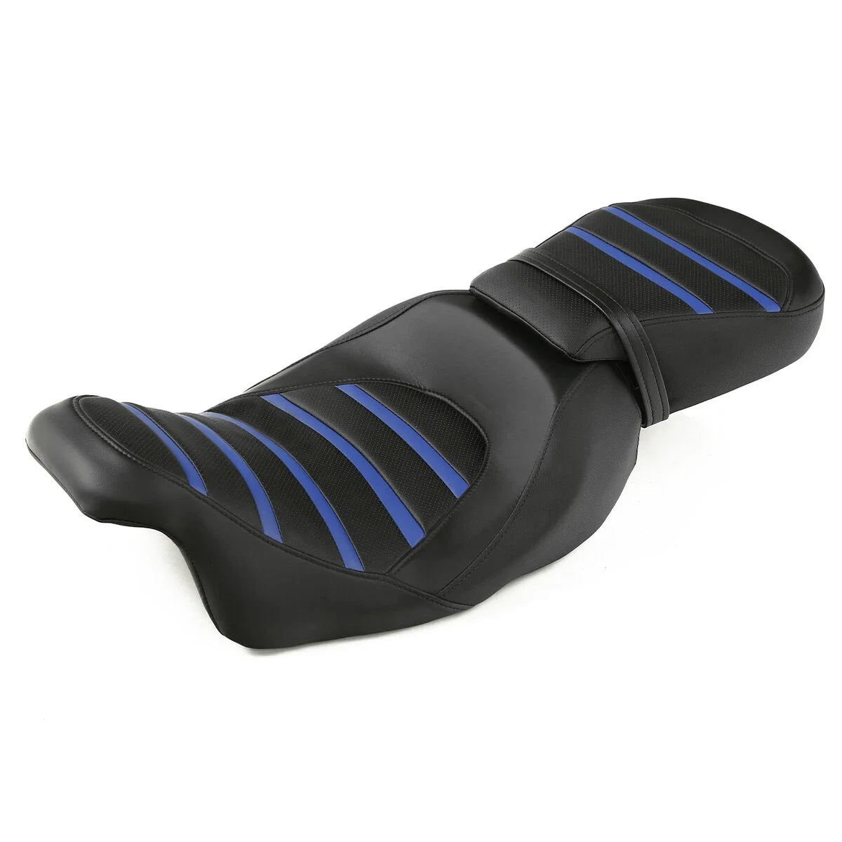 Rider Driver Passenger Seat for Harley Street Road Glide (2009–2023) Black Blue