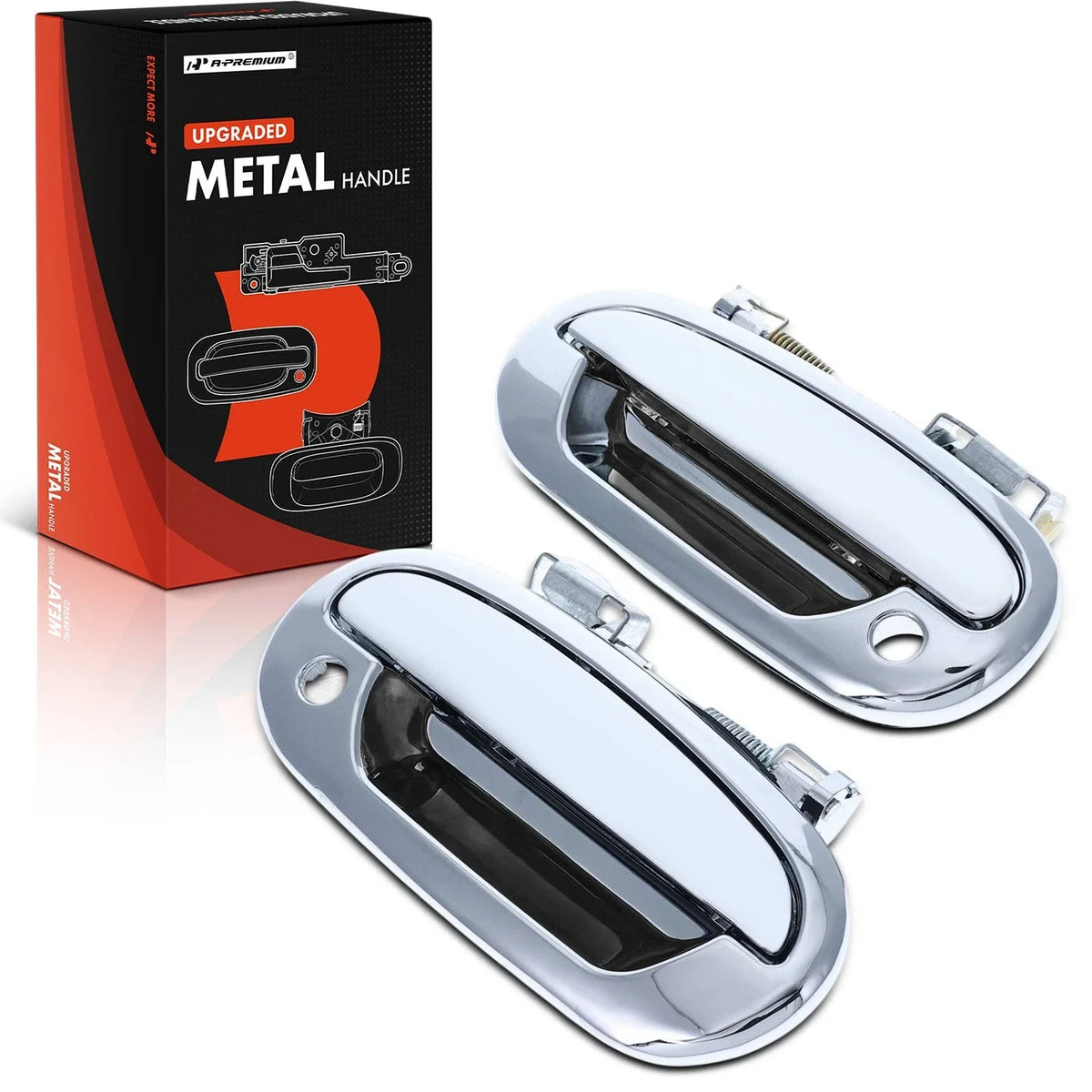 2X Front Metal Exterior Door Handle for Ford F-150 (2004–2023)