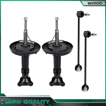 Set of 2 Struts + Sway Bars for Mercedes-Benz C240 C320 (2001–2005)