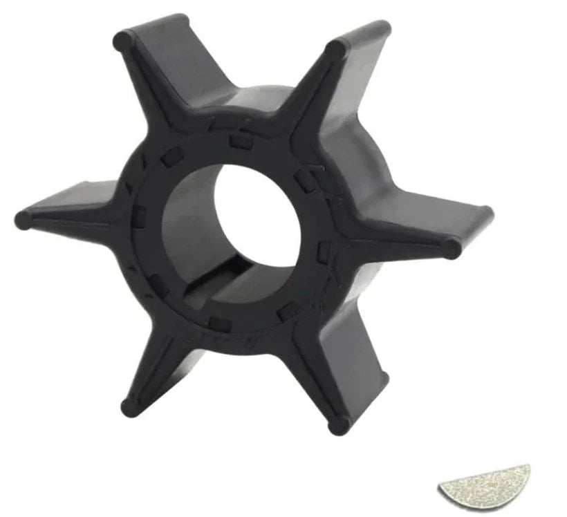 6H4-44352-00 Water Pump Impeller with Key for Yamaha 2 Stroke 25-30 HP (1990-2023)