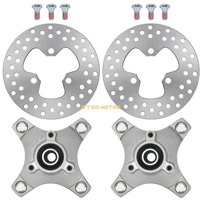 Set of 2 Front Wheel Hubs w/ Brake Disc Rotors for Honda TRX250X TRX400X (2009–2014)