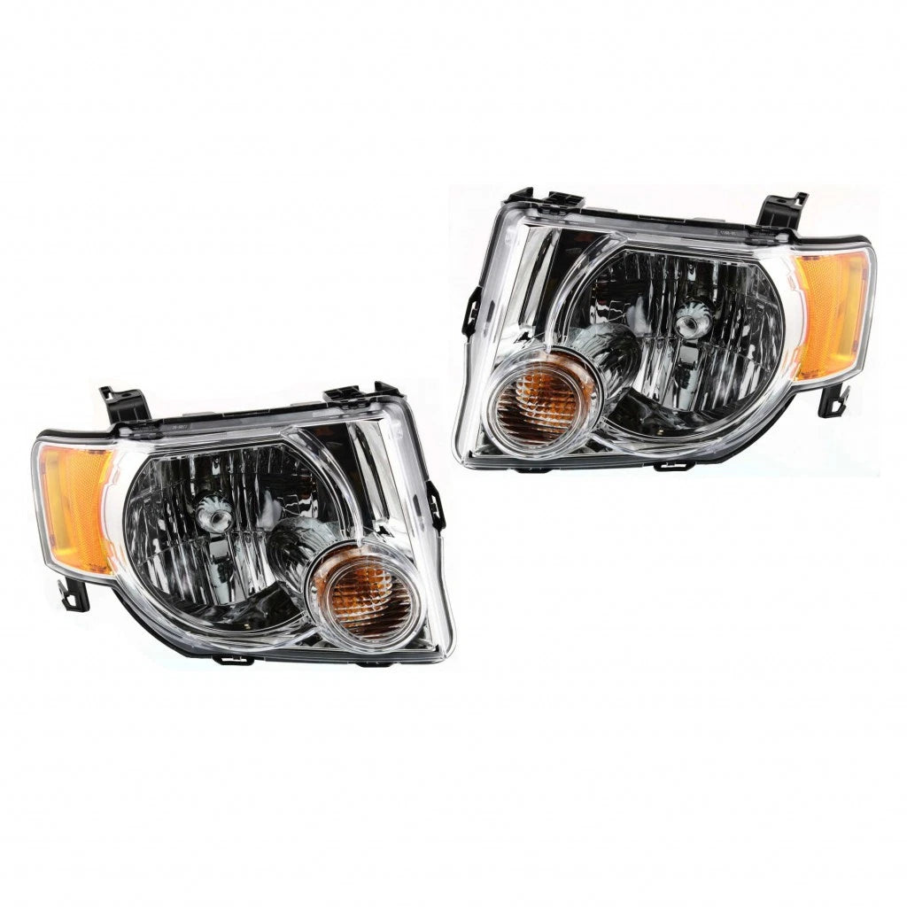Headlight Assembly Pair for Ford Escape (2008–2012) LLX-PAIR-FO2502229C-CL360A70, FO2502229