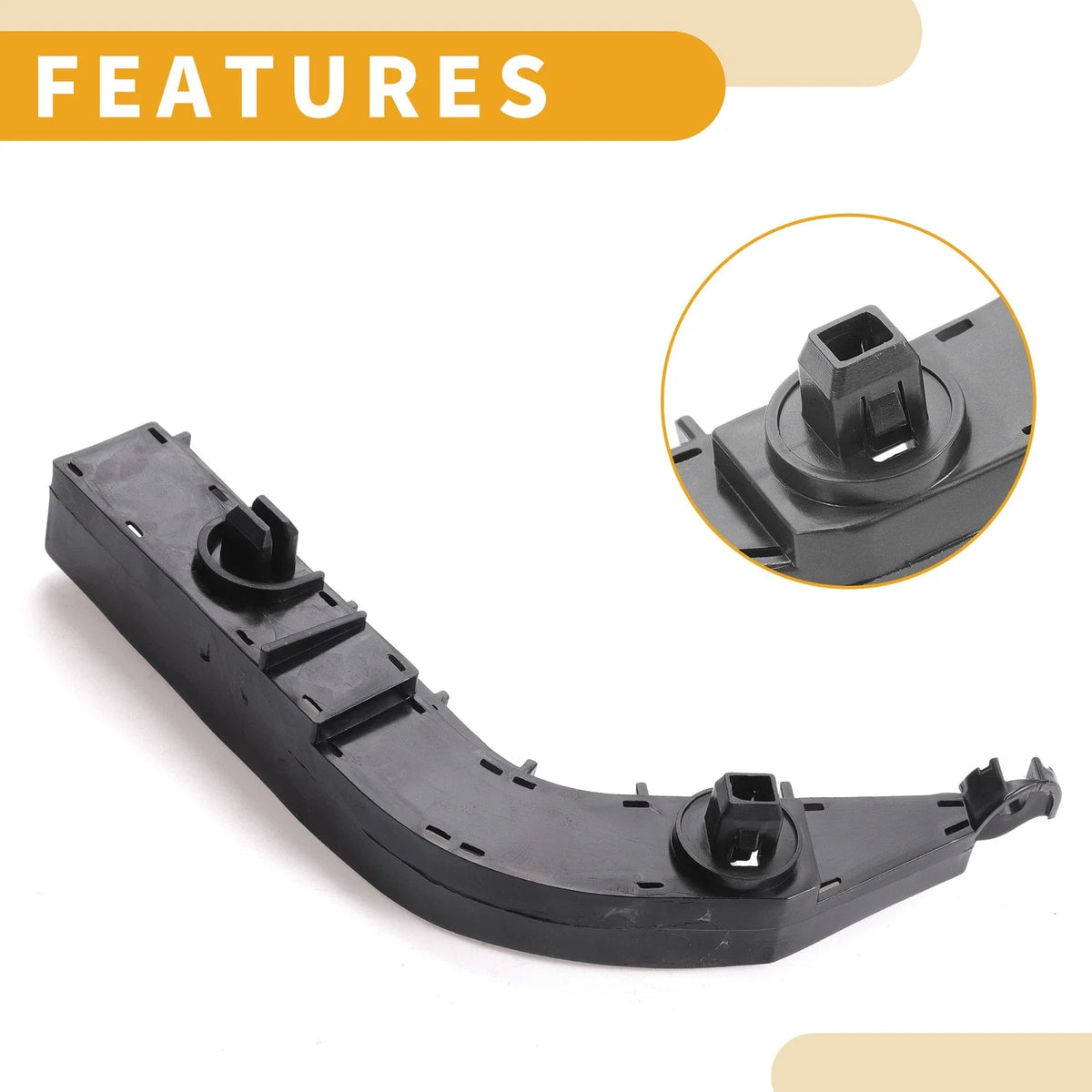 Set of 2 LH RH Front Bumper Support Brackets for Honda City (2005–2008) Black