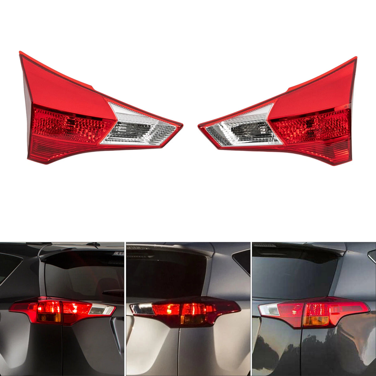 Set of 2 Inner Tail Lights for Toyota RAV4 (2013–2015) 81593-42010, 81581-42050