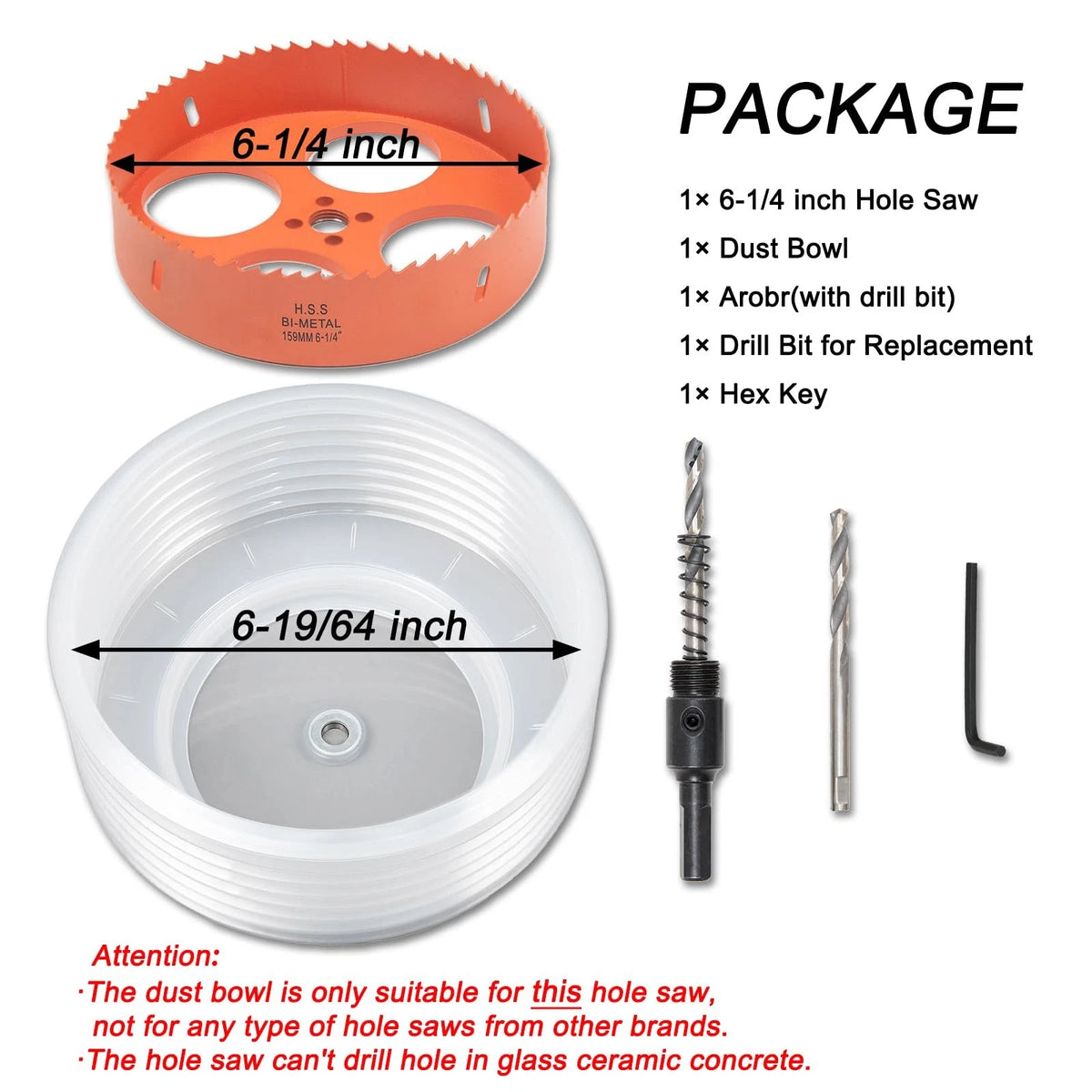 6.25 Inch Hole Saw for Recessed Lights (6-1/4 inch)