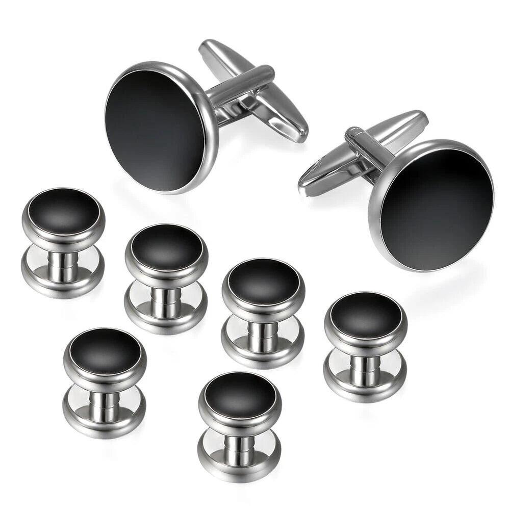Set of 8 Tuxedo Cufflinks for Wedding Party